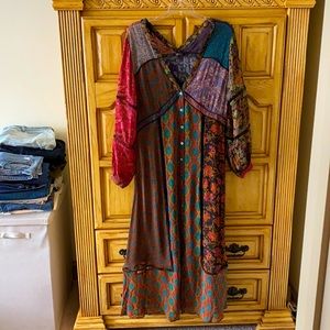 Frye boho Multi-print duster dress (Size L)